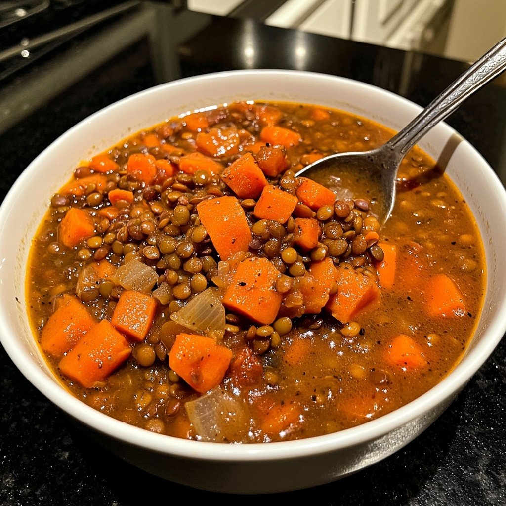 Linsensuppe mit Karotten
