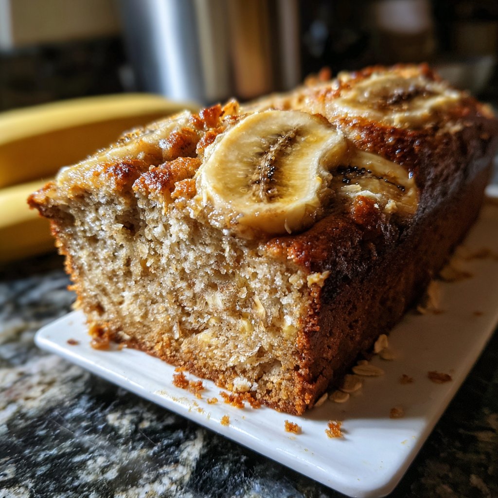 Bananenbrot mit Haferflocken