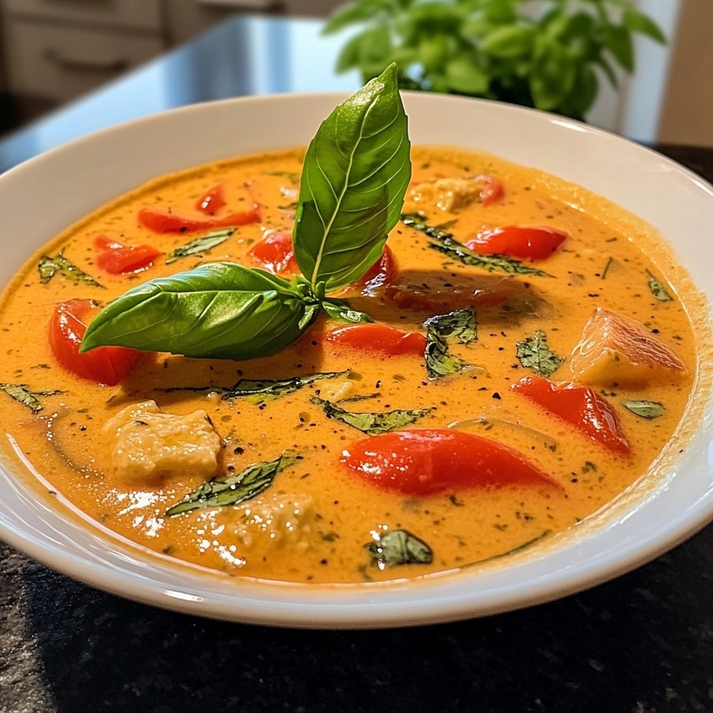 Tomatensuppe mit Basilikum