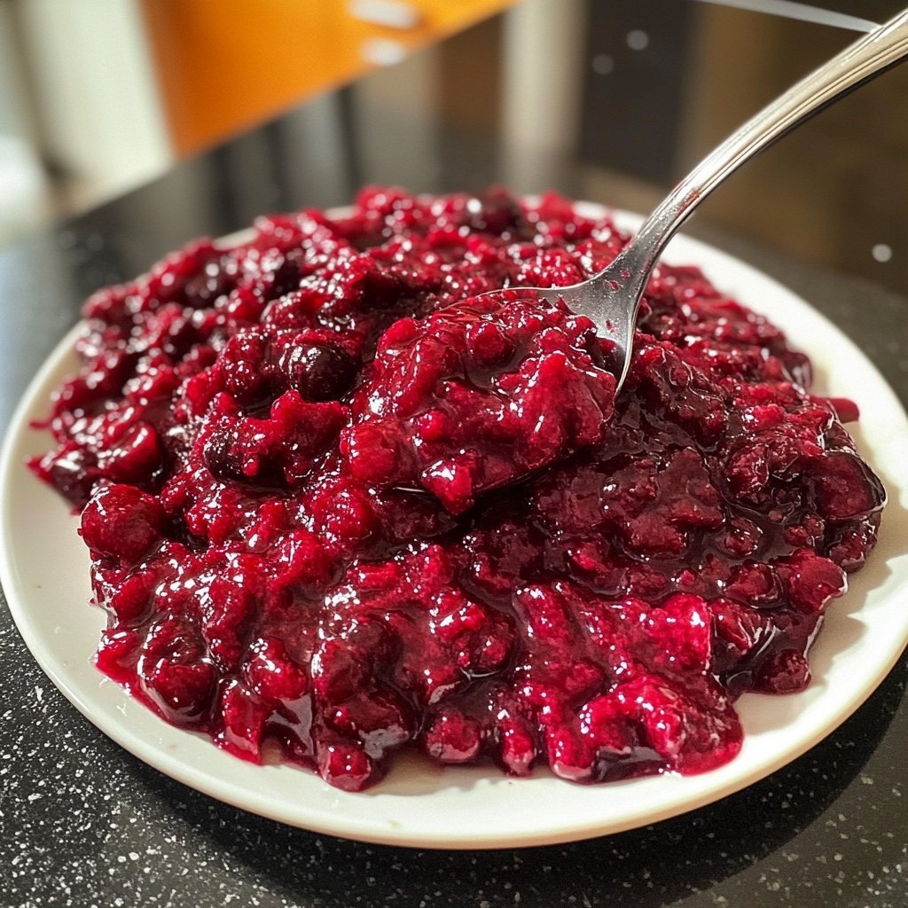 Rote Grütze mit Kirschen